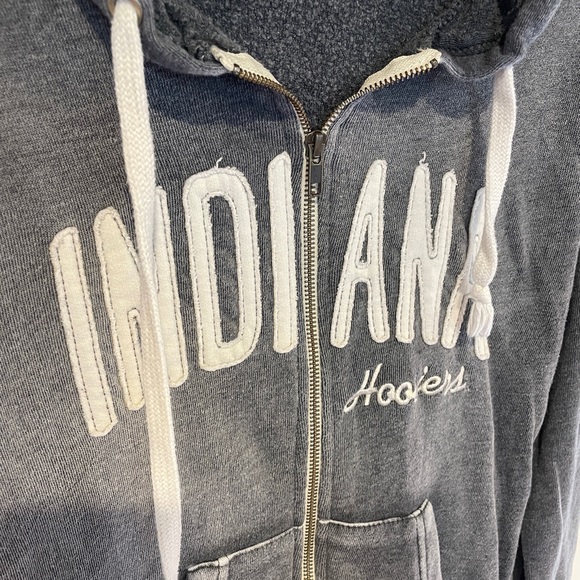 MV Sport Women’s Zip Up Distressed Hoodie - Picture 2 of 4